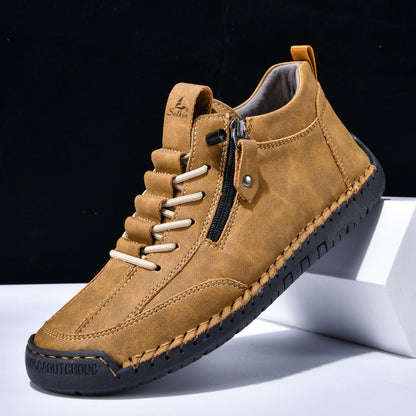 Bottines pour homme avec fermeture éclair latérale et lacets 2