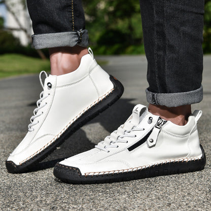 Bottines pour homme avec fermeture éclair latérale et lacets 20