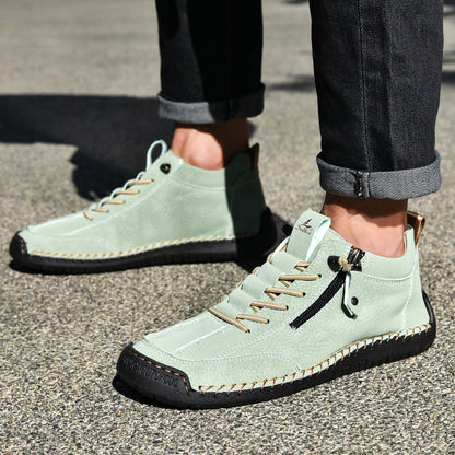 Bottines pour homme avec fermeture éclair latérale et lacets 21