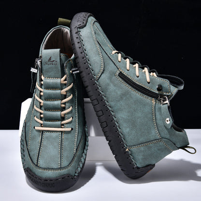 Bottines pour homme avec fermeture éclair latérale et lacets 24