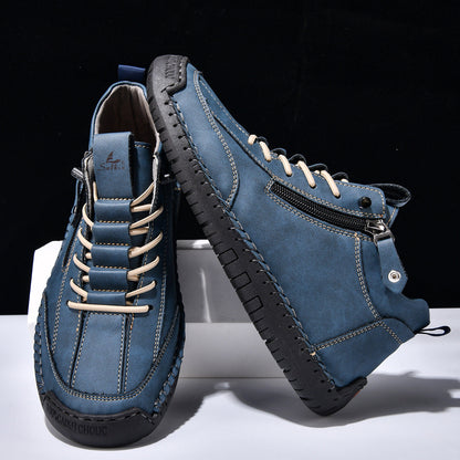 Bottines pour homme avec fermeture éclair latérale et lacets 29