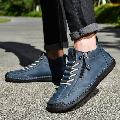 Bottines pour homme avec fermeture éclair latérale et lacets 30