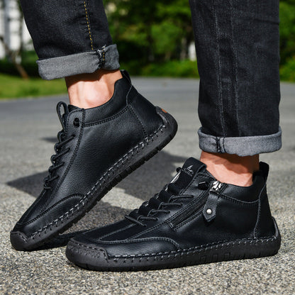 Bottines pour homme avec fermeture éclair latérale et lacets 36
