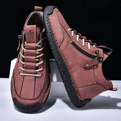 Bottines pour homme avec fermeture éclair latérale et lacets 6