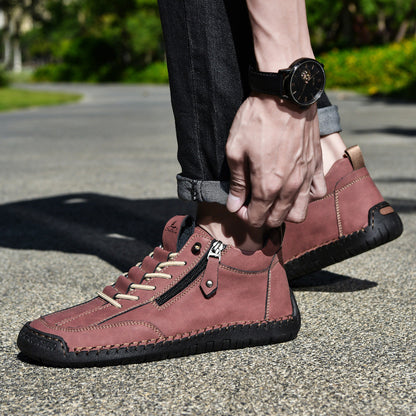 Bottines pour homme avec fermeture éclair latérale et lacets 8
