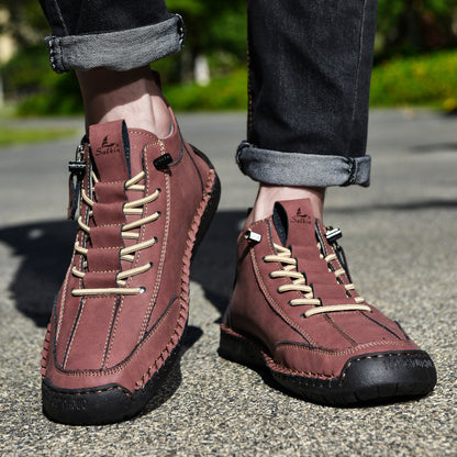Bottines pour homme avec fermeture éclair latérale et lacets 9