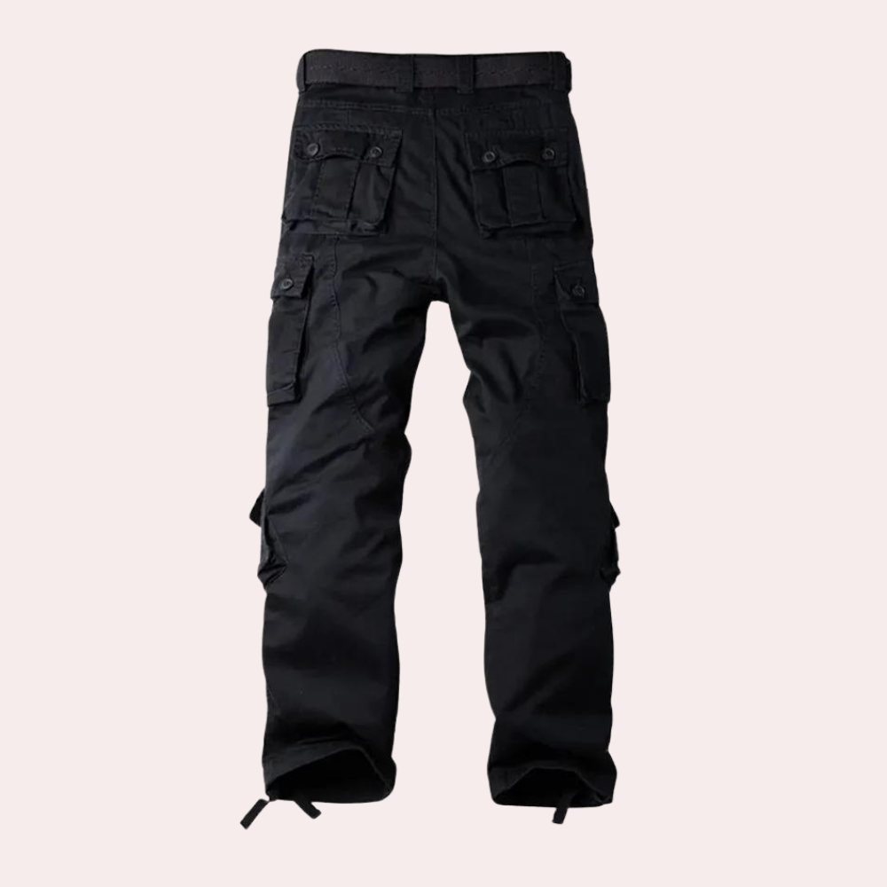 Homme Pantalon avec Poches Multiples et Structure de Ceinture
