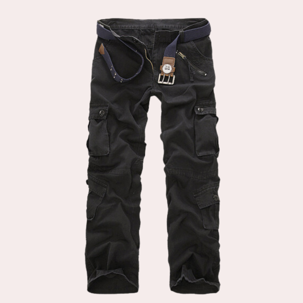 Homme Pantalon avec Poches Multiples et Structure de Ceinture