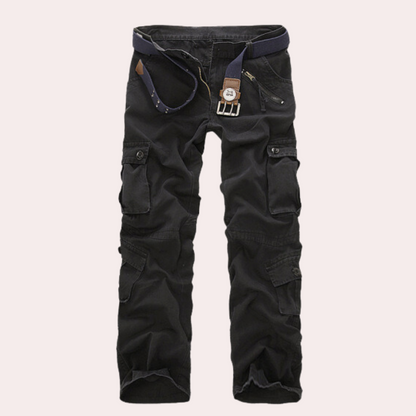 Homme Pantalon avec Poches Multiples et Structure de Ceinture