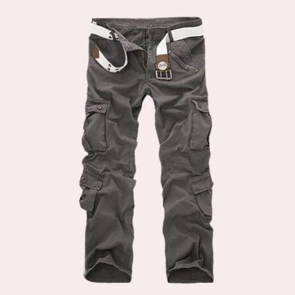 Homme Pantalon avec Poches Multiples et Structure de Ceinture