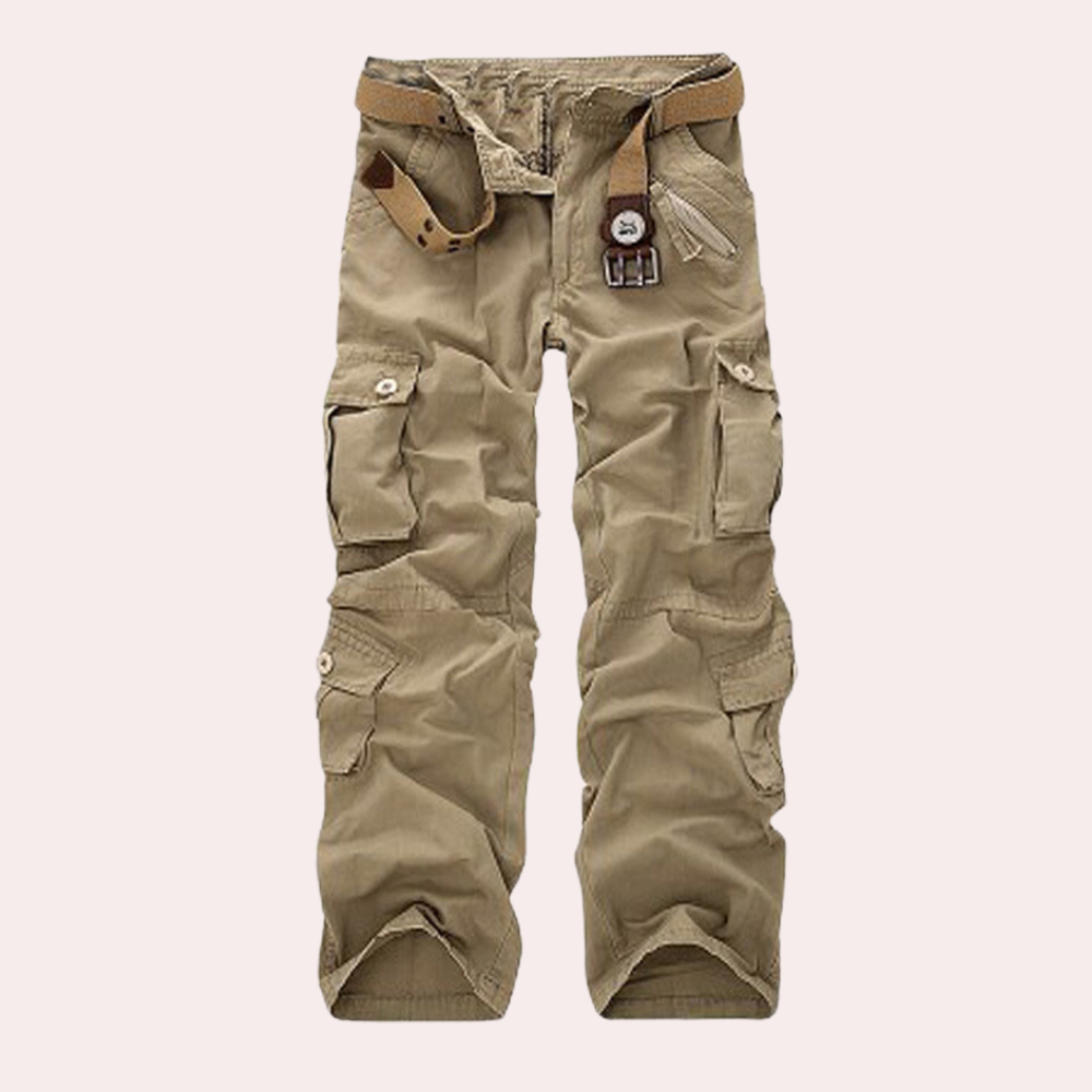 Homme Pantalon avec Poches Multiples et Structure de Ceinture
