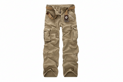 Homme Pantalon avec Poches Multiples et Structure de Ceinture