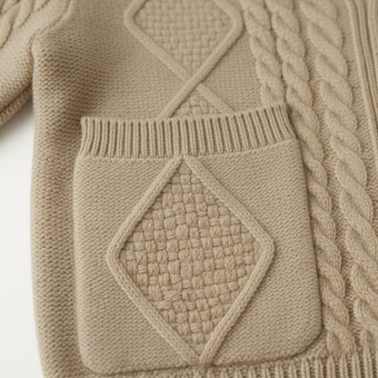Cardigan en maille torsadée pour homme avec col châle 7