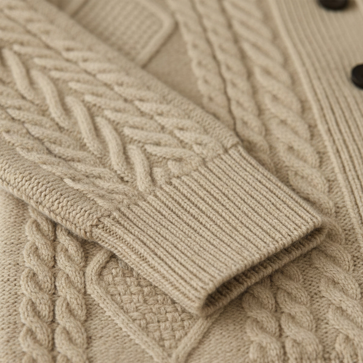 Cardigan en maille torsadée pour homme avec col châle 8