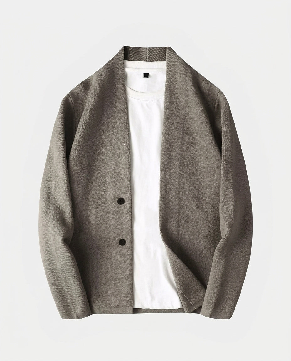 Cardigan en tricot à col en V et boutons pour homme 2