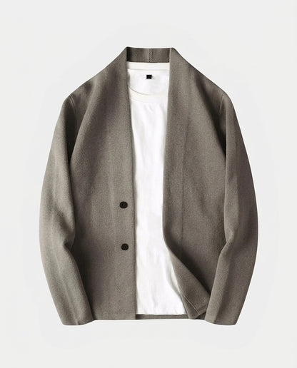 Cardigan en tricot à col en V et boutons pour homme 2