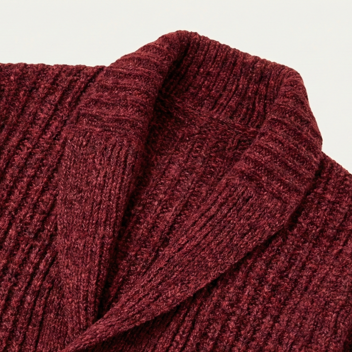 Cardigan homme en maille épaisse avec col châle 13