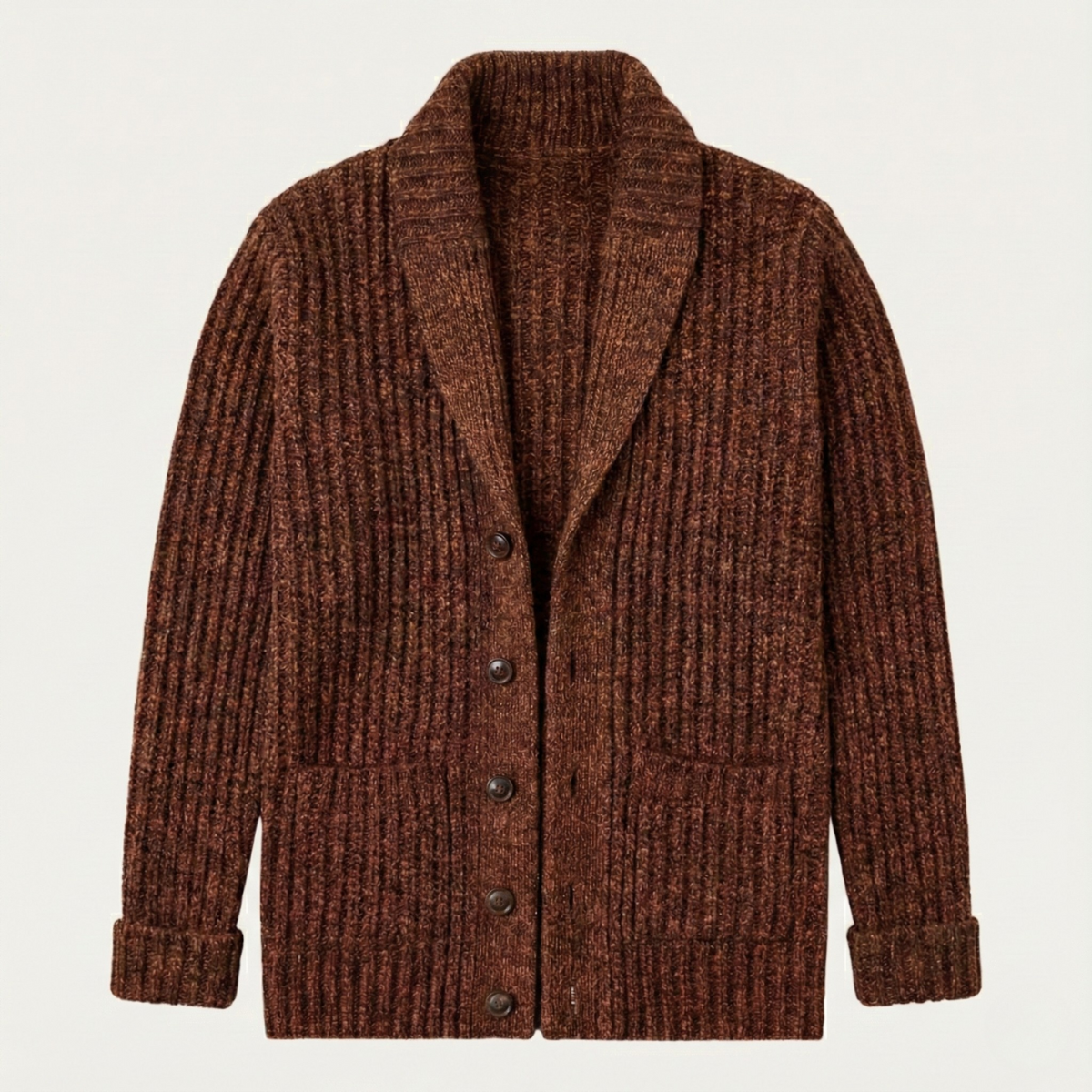 Cardigan homme en maille épaisse avec col châle 3