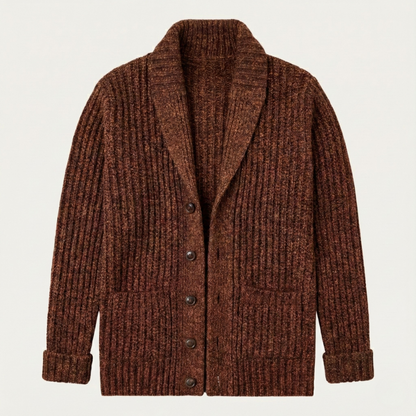 Cardigan homme en maille épaisse avec col châle 3