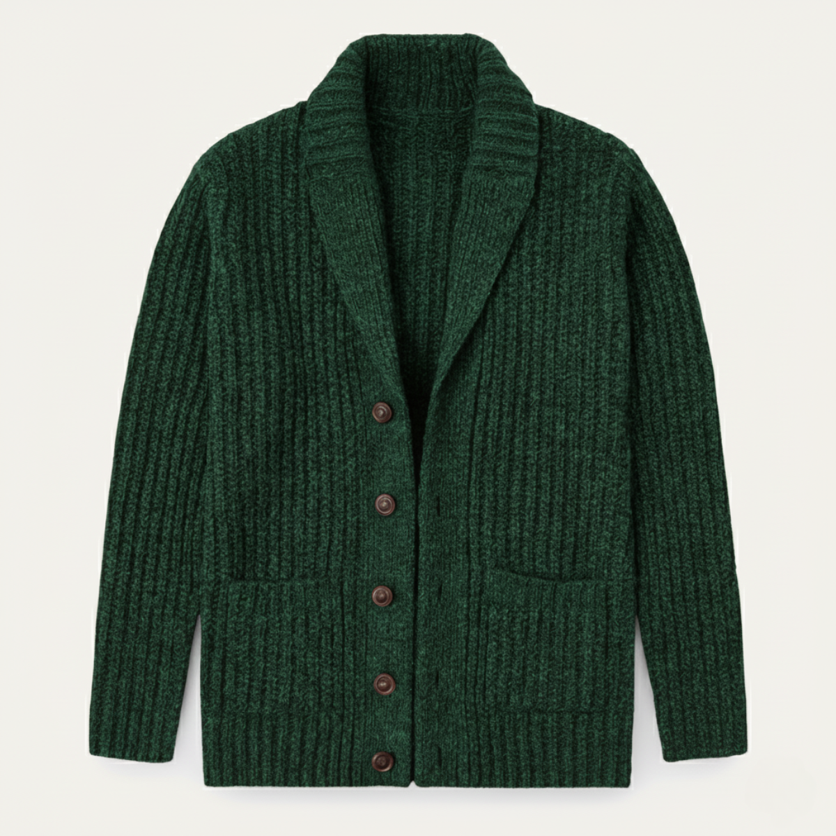 Cardigan homme en maille épaisse avec col châle 5