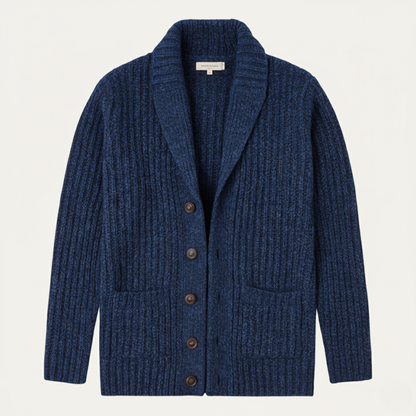 Cardigan homme en maille épaisse avec col châle 7