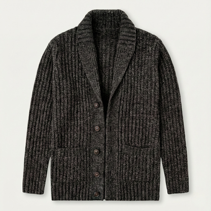 Cardigan homme en maille épaisse avec col châle 9