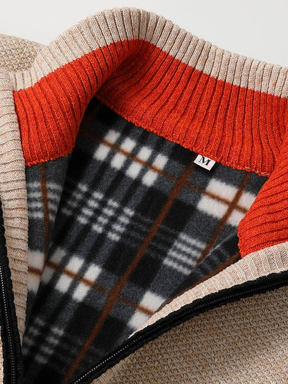 Cardigan zippé en maille côtelée pour homme 5