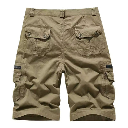 Short Cargo Homme avec Poches Multiples et Fermeture Zippée