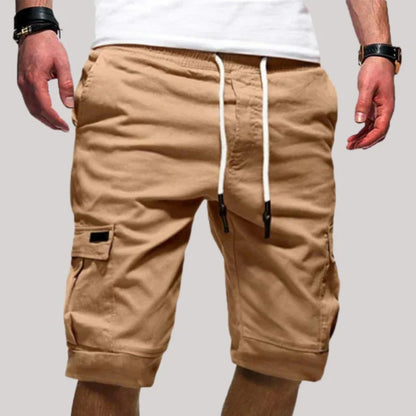 Short Cargo Homme avec Taille à Cordon et Poches Multiples