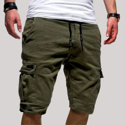 Short Cargo Homme avec Taille à Cordon et Poches Multiples