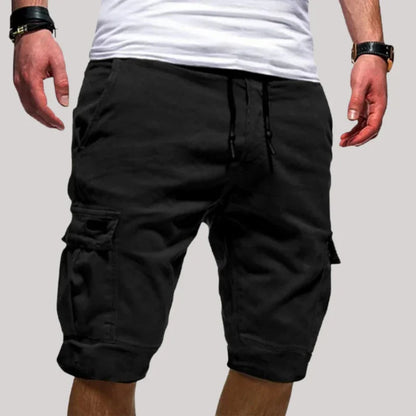 Short Cargo Homme avec Taille à Cordon et Poches Multiples
