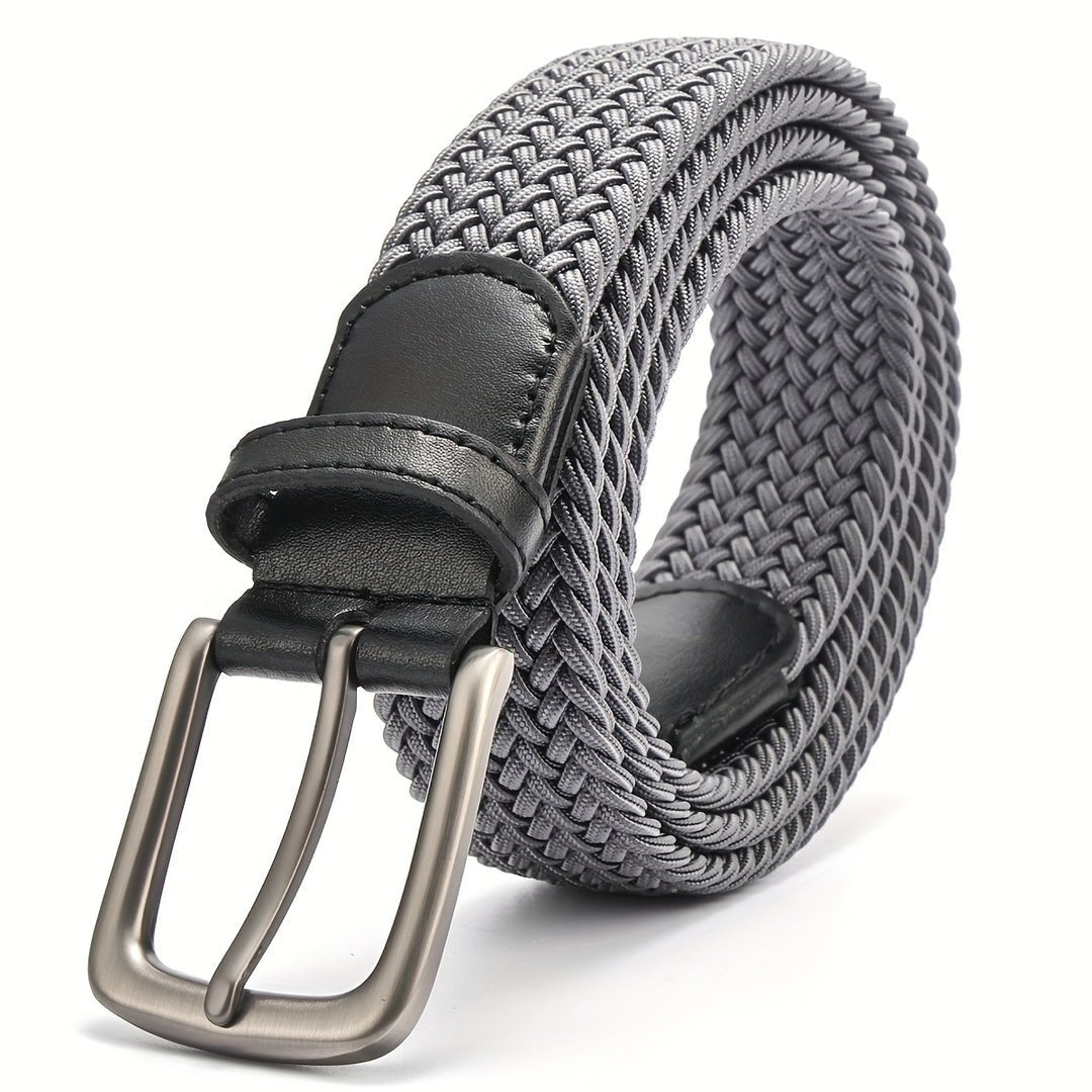 Ceinture tressée pour homme avec boucle carrée 2
