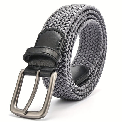 Ceinture tressée pour homme avec boucle carrée 2