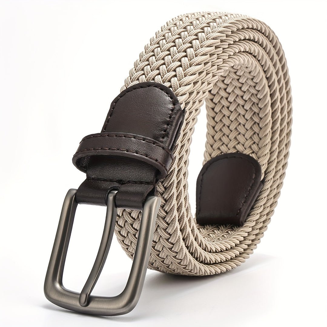 Ceinture tressée pour homme avec boucle carrée 3