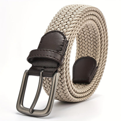 Ceinture tressée pour homme avec boucle carrée 3