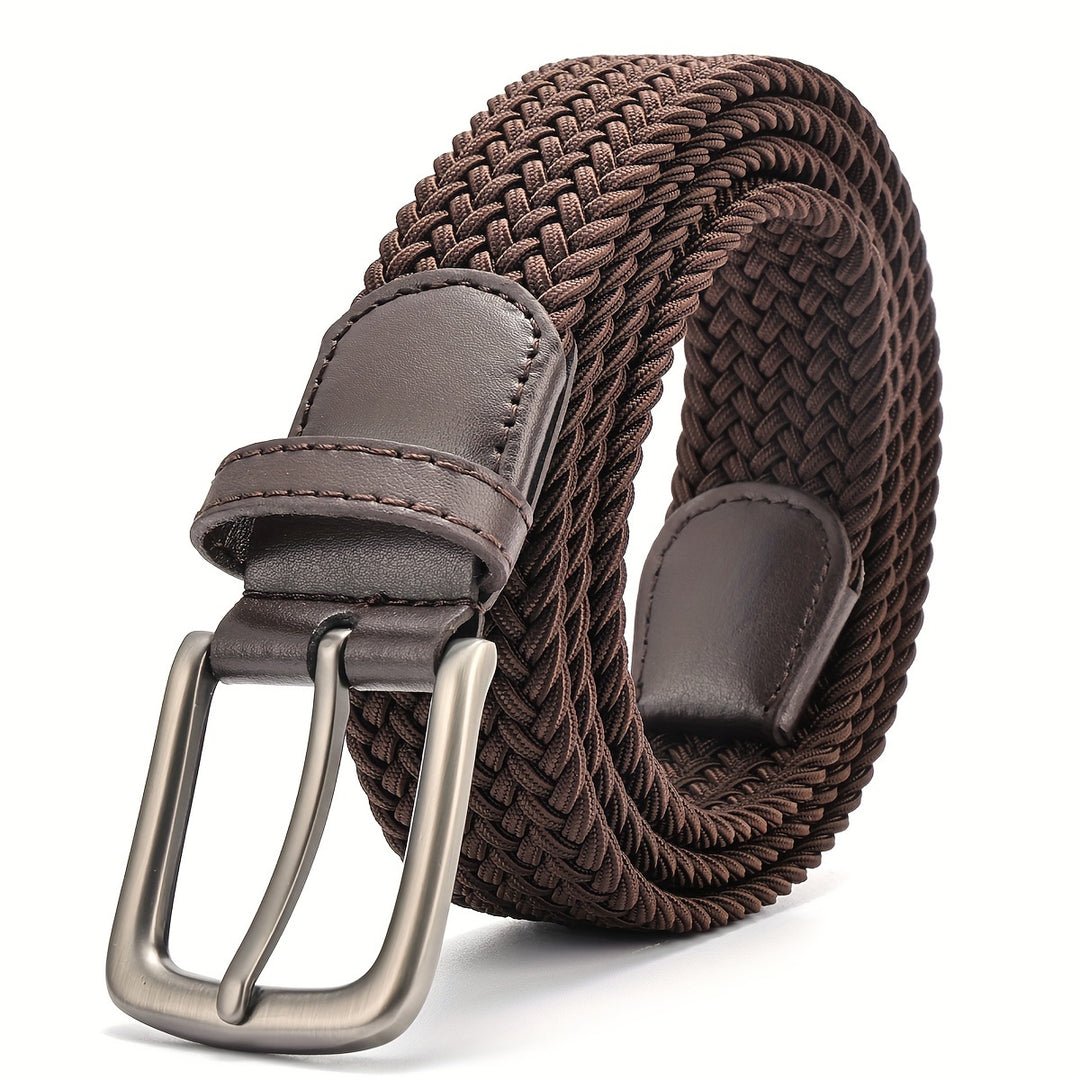 Ceinture tressée pour homme avec boucle carrée 5