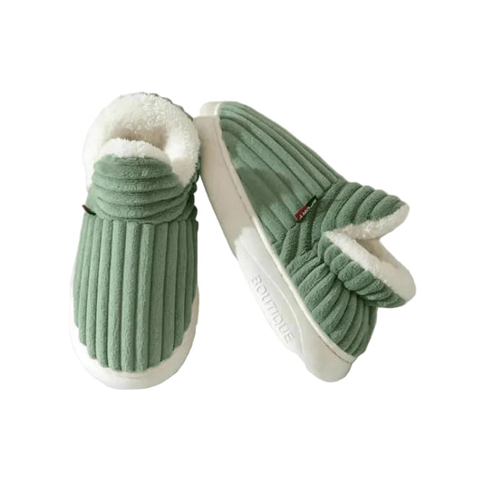 Chaussons Chauds Unisexes Velours Côtelé & Doublure Polaire-Gigié