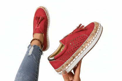 Mocassins Femme Été À Enfiler À Glands-Gigié