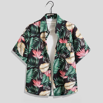 Chemise à manches courtes à imprimé floral pour homme 2