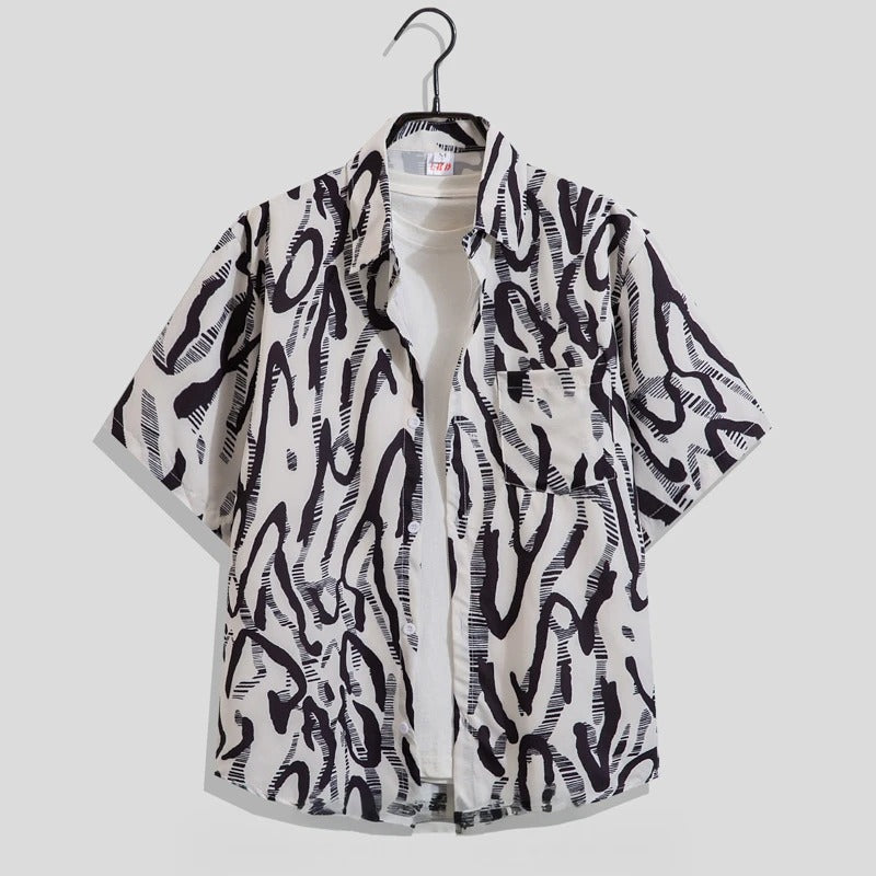 Chemise à manches courtes à imprimé floral pour homme 3