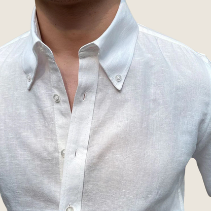 Chemise à manches longues en lin pour homme 2