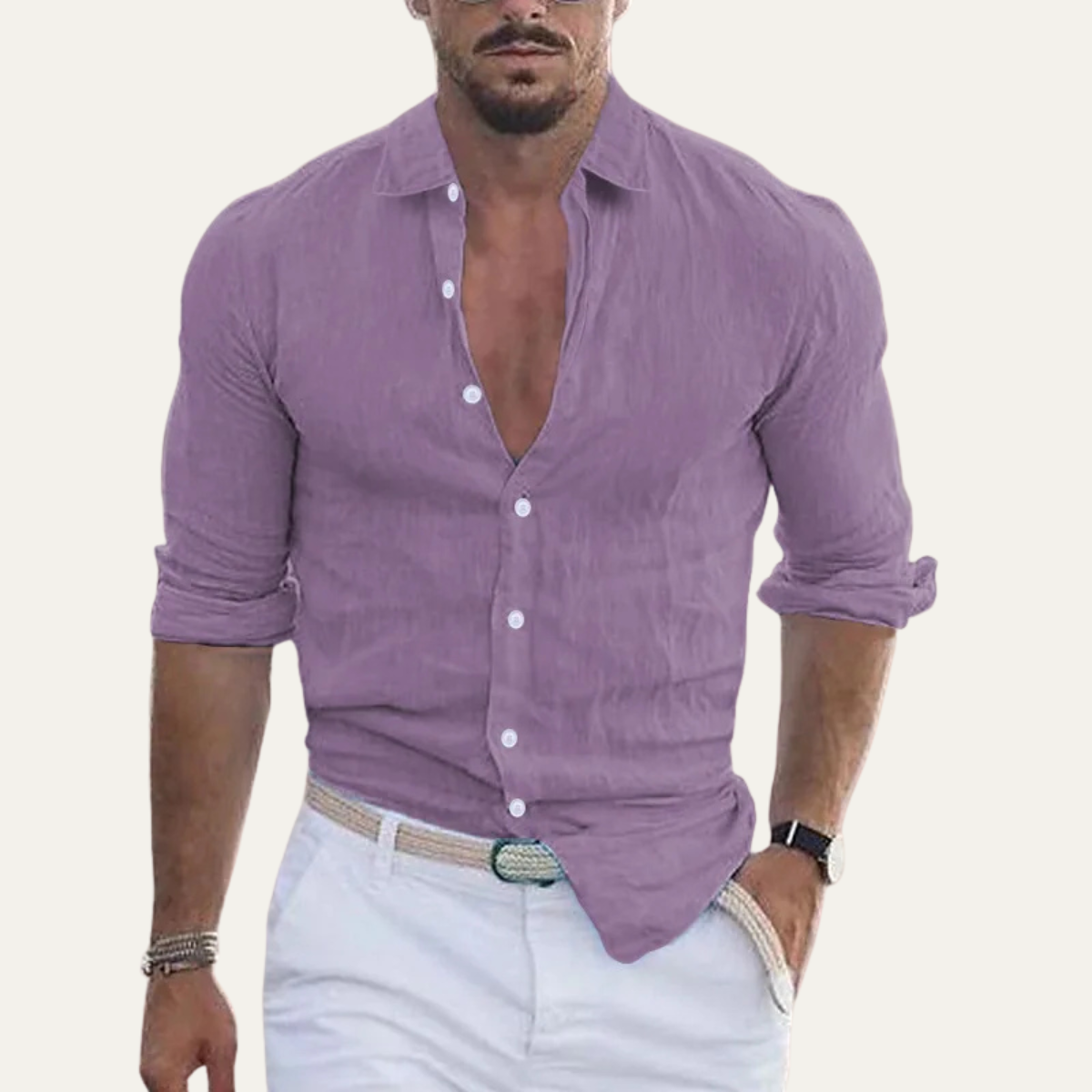Chemise à manches longues pour homme 5