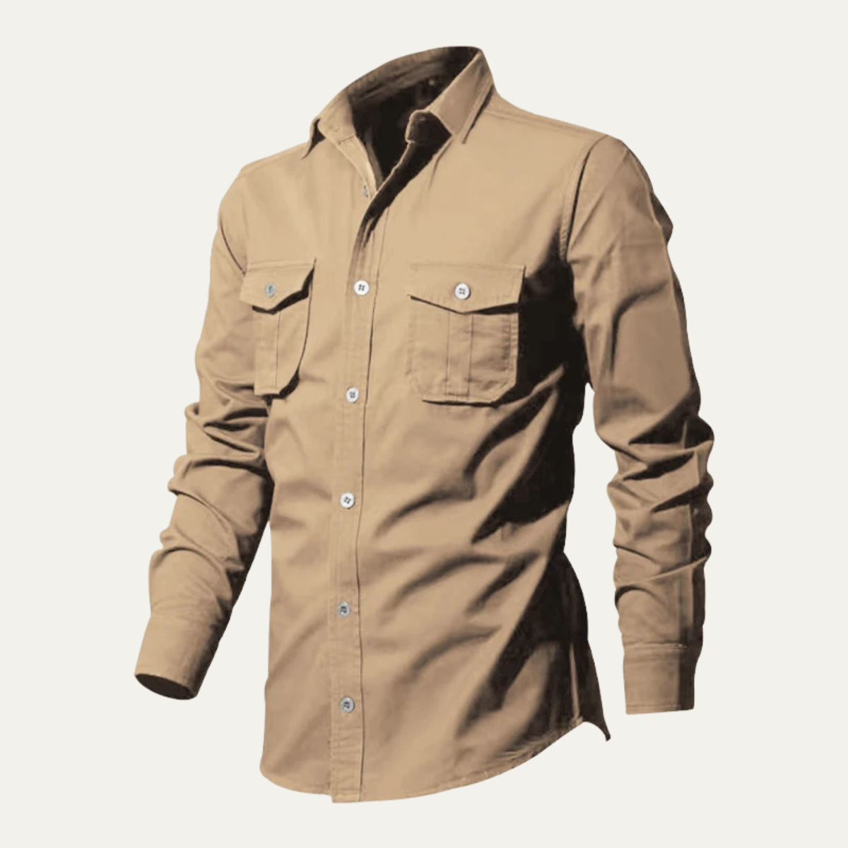 Chemise à manches longues pour homme avec deux poches poitrine 9