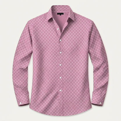 Chemise à manches longues pour homme avec imprimé géométrique 6