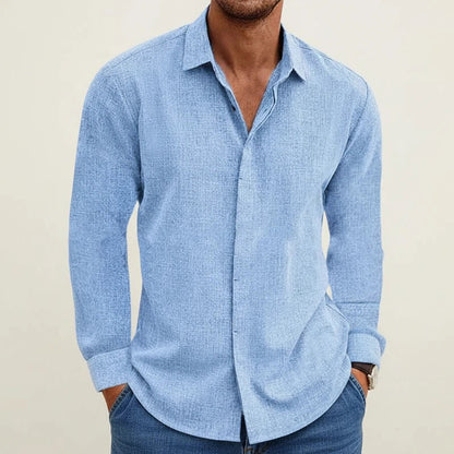 Chemise à manches longues texturée pour homme 3