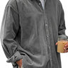 Chemise boutonnée oversize en velours côtelé pour homme 10