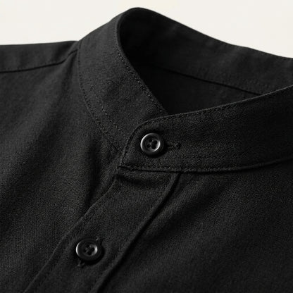 Chemise homme à manches courtes et col mao 12