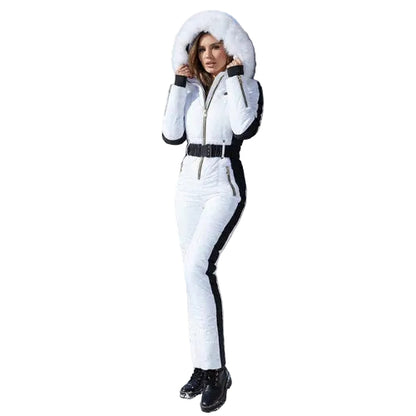 Combinaison De Ski Femme Capuche Ceinture-Gigié