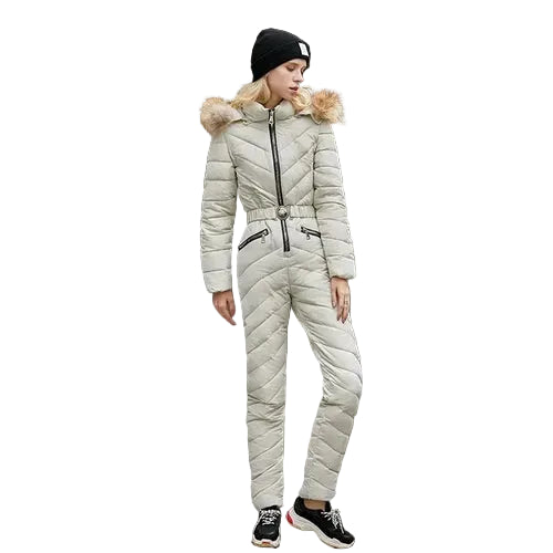 Combinaison De Ski Femme Capuche Ceinture-Gigié