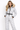 Combinaison de ski pour femme à motif pied-de-poule avec capuche en fausse fourrure 2